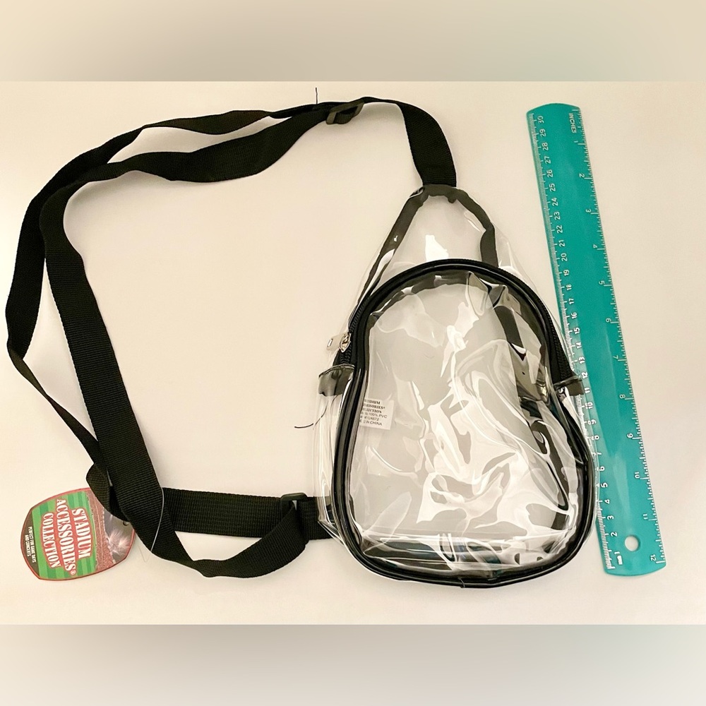 Clear Stadium /Concert Crossbody with Black Trim NWT - Picture 8 of 13